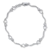 Thumbnail Image 1 of Previously Owned Bracelet Diamond Accents 10K White Gold