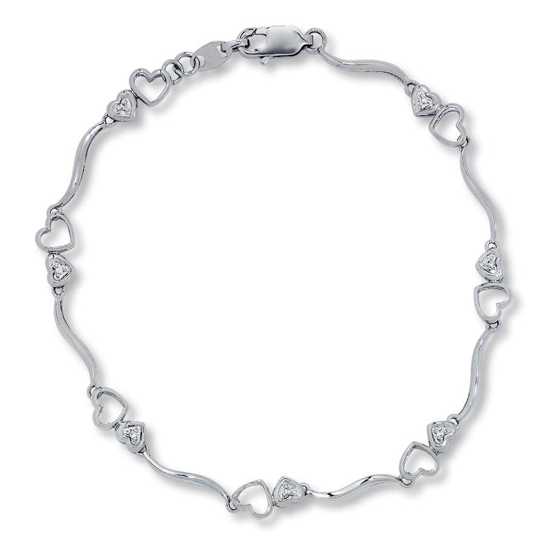 Main Image 2 of Previously Owned Bracelet Diamond Accents 10K White Gold