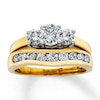 Thumbnail Image 2 of Previously Owned Diamond Wedding Band 1/2 ct tw 14K Yellow Gold