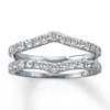 Thumbnail Image 1 of Previously Owned Enhancer Ring 1 ct tw Round-cut Diamonds 14K White Gold