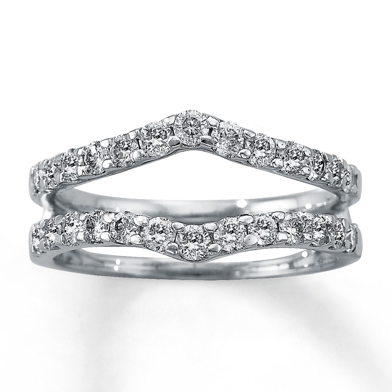 Main Image 1 of Previously Owned Enhancer Ring 1 ct tw Round-cut Diamonds 14K White Gold