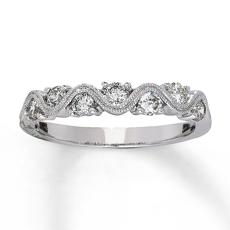Main Image 1 of Previously Owned Diamond Band 1/2 ct tw 14K White Gold
