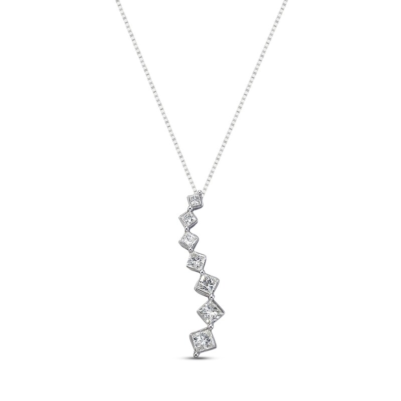 Previously Owned Diamond Necklace 1 ct tw 14K White Gold 18"