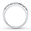 Thumbnail Image 2 of Previously Owned Diamond Anniversary Band 1/2 ct tw Round & Baguette-cut 14K White Gold