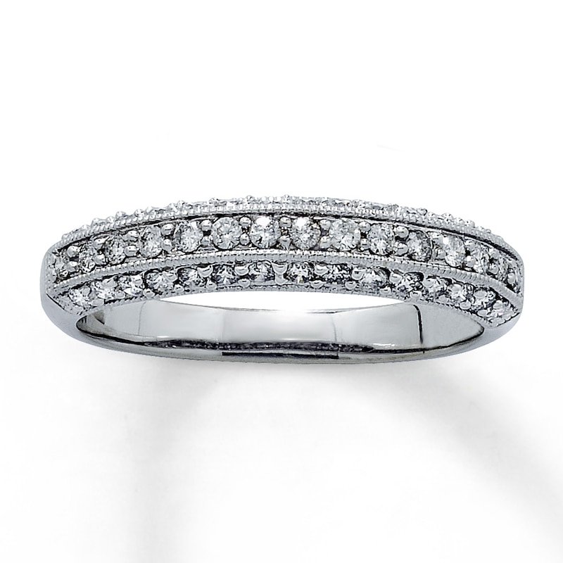 Main Image 1 of Previously Owned Diamond Anniversary Band 1/2 ct tw Round-cut 14K White Gold
