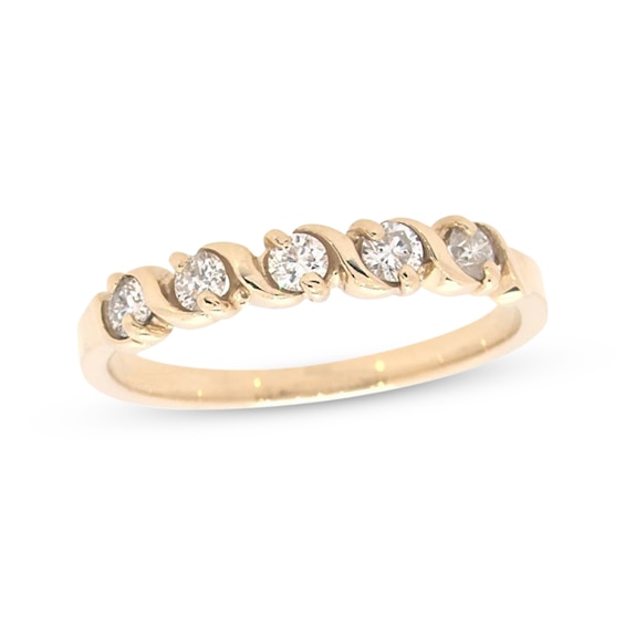 Previously Owned Diamond Anniversary Ring 1/4 ct tw Round-cut in 14K Yellow Gold