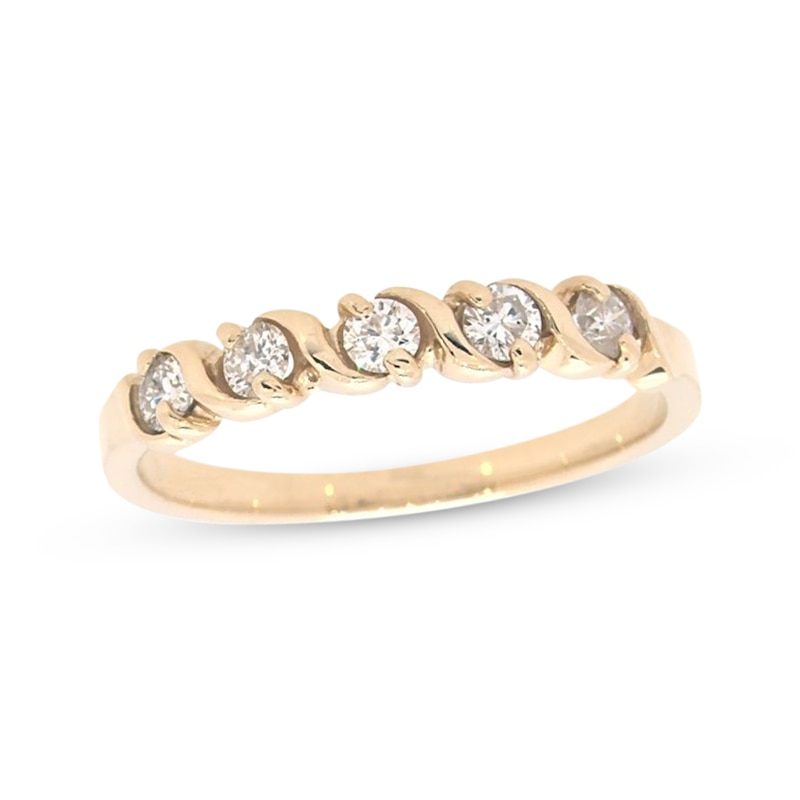 Previously Owned Diamond Anniversary Ring 1/4 ct tw Round-cut in 14K Yellow Gold