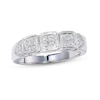 Thumbnail Image 1 of Previously Owned Diamond Band 1/2 ct tw Round & Princess-Cut 14K White Gold