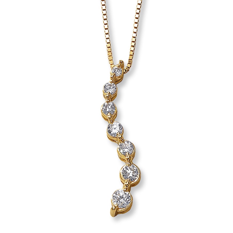 Main Image 1 of Previously Owned Necklace 1/4 ct tw Diamonds 14K Yellow Gold 18"