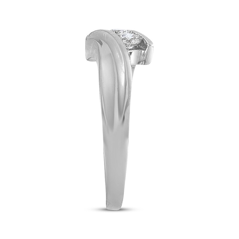 Main Image 2 of Previously Owned Round-Cut Three-Stone Diamond Bypass Ring 1/3 ct tw 14K White Gold