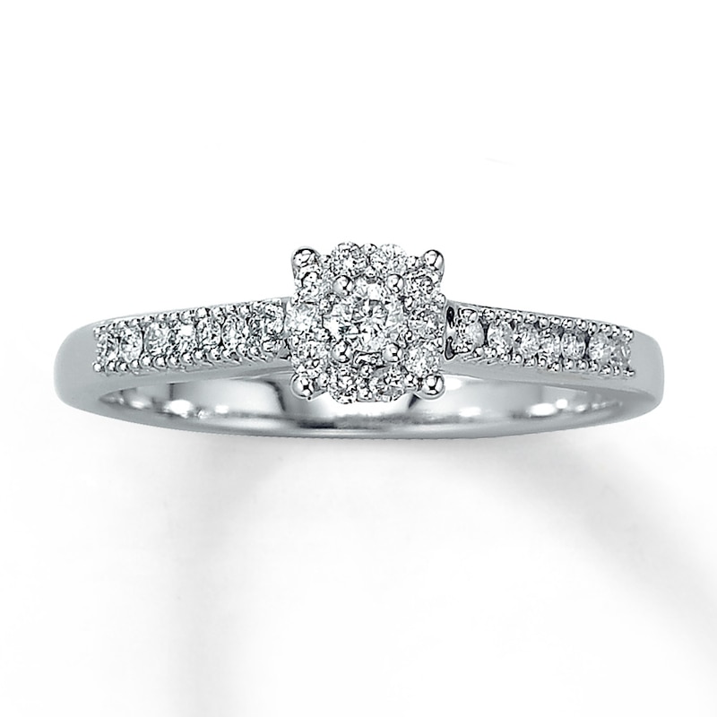Main Image 1 of Previously Owned Diamond Ring 1/5 ct tw Round-cut 10K White Gold