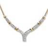 Thumbnail Image 0 of Previously Owned Diamond Necklace 1 ct tw 10K Two-Tone Gold 17"