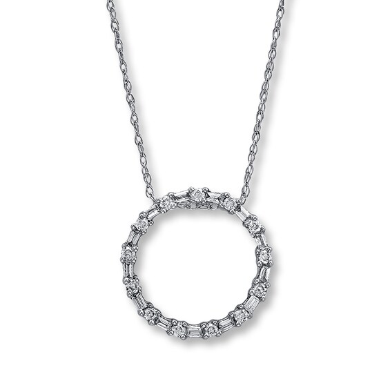 Previously Owned Diamond Necklace 1/4 ct tw 14K White Gold 18"