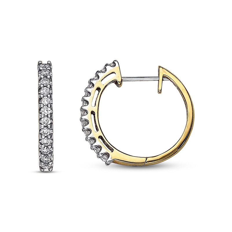Previously Owned Diamond Hoop Earrings 1/2cttw 10K Yellow Gold