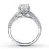 Thumbnail Image 1 of Previously Owned Diamond Engagement Ring 1 ct tw Princess/Round 14K White Gold