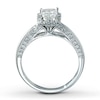 Thumbnail Image 2 of Previously Owned Diamond Engagement Ring 1 ct tw Princess/Round 14K White Gold