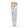 Thumbnail Image 2 of Previously Owned Men's Wedding Band 1/6 ct tw Round-cut Diamonds 10K Two-Tone Gold - Size 10