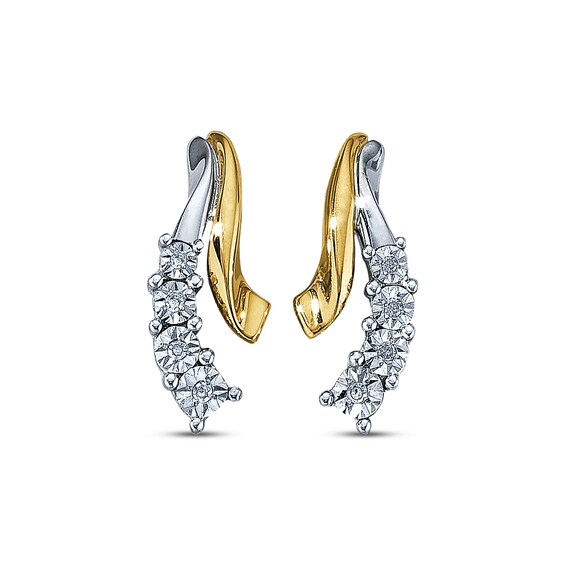 Previously Owned Diamond Accent Earrings 10K Two-Tone