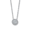 Thumbnail Image 0 of Previously Owned Diamond Necklace 1/4 ct tw 14K White Gold 18"