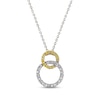 Thumbnail Image 0 of Previously Owned Yellow/White Diamond Necklace 1/4 cttw 14K Two-Tone Gold 18"