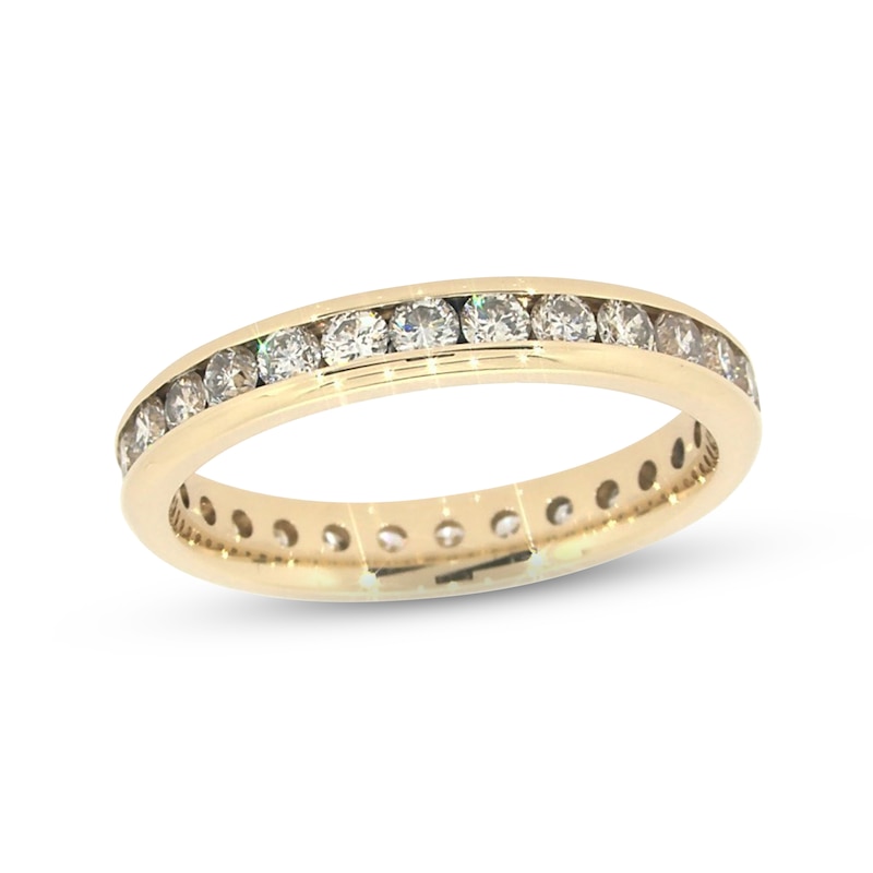 Main Image 1 of Previously Owned Diamond Eternity Wedding Band 1 ct tw Round-cut 14K Yellow Gold - Size 6