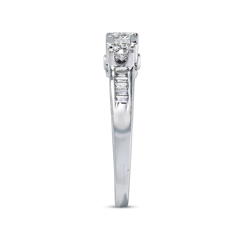 Main Image 3 of Previously Owned 3-Stone Diamond Ring 1 ct tw 14K White Gold