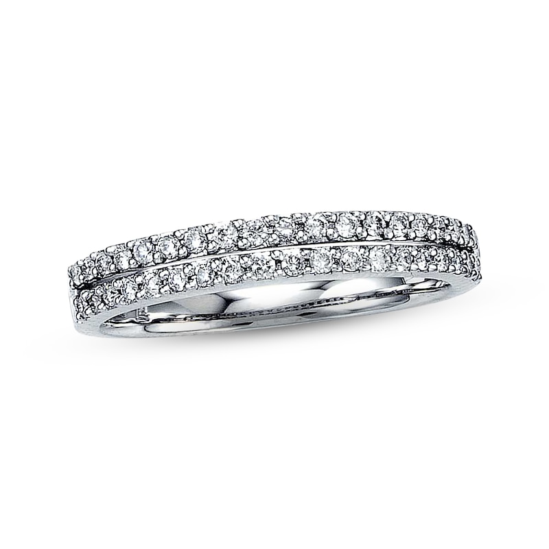 Previously Owned Diamond Anniversary Band 1/3 ct tw Round-cut 14K White Gold