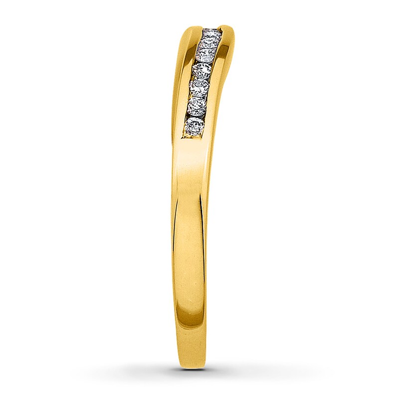 Main Image 3 of Previously Owned Wedding Band 1/6 ct tw Diamonds 14K Yellow Gold