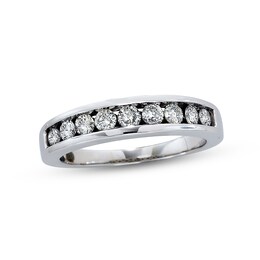 Previously Owned Diamond Wedding Band 1/3 ct tw Round-cut 14K White Gold