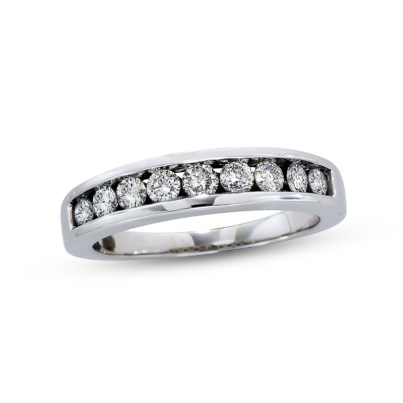 Main Image 1 of Previously Owned Diamond Wedding Band 1/3 ct tw Round-cut 14K White Gold