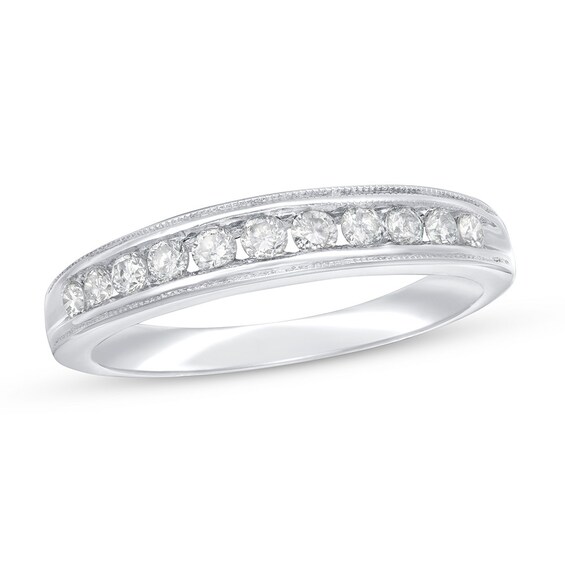 Previously Owned Diamond Wedding Band 1/4 ct tw Round-cut 14K White Gold