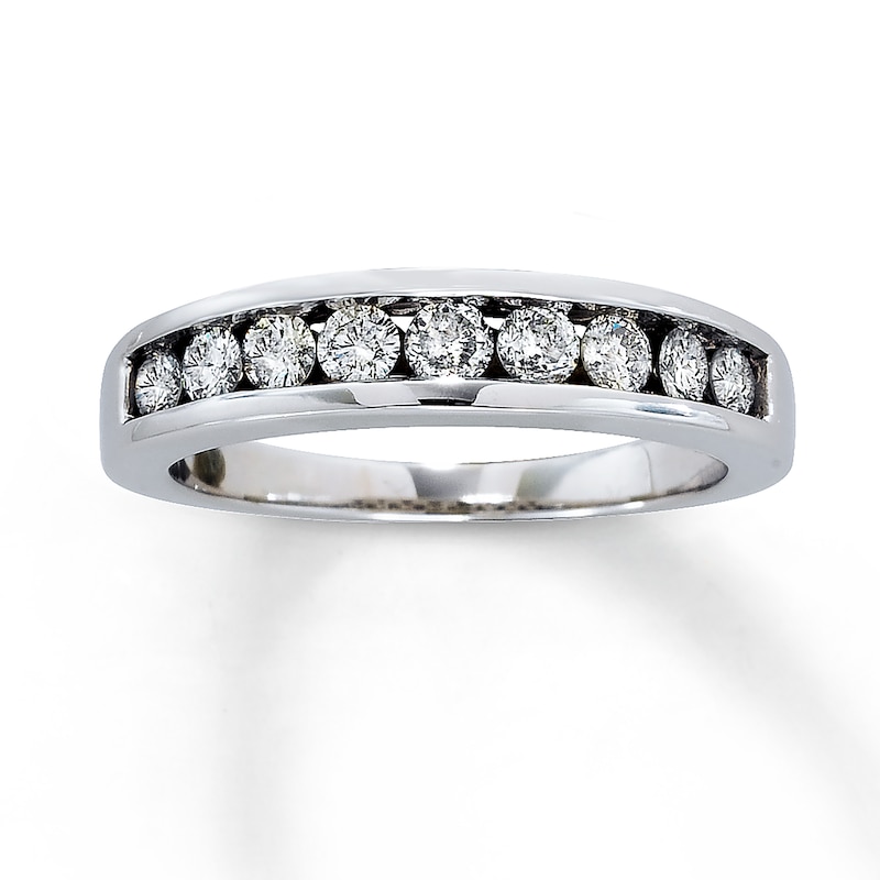 Previously Owned Diamond Wedding Band 1/2 ct tw Round-cut 14K White Gold