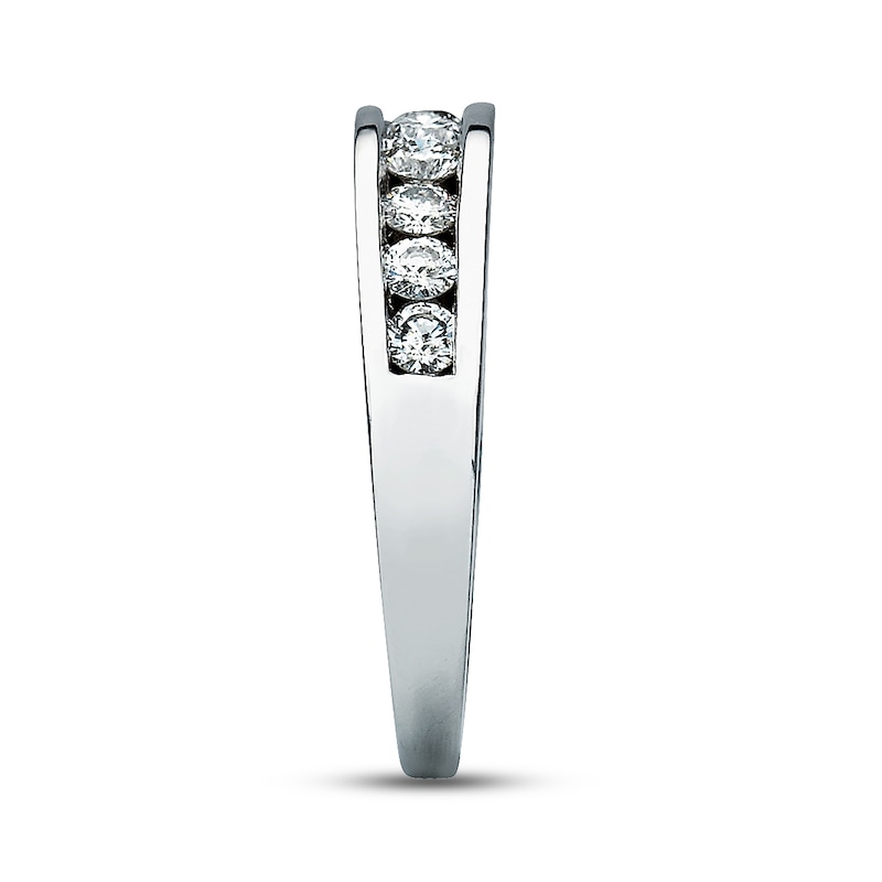 Main Image 3 of Previously Owned Diamond Wedding Band 3/8 ct tw Round-cut 14K White Gold