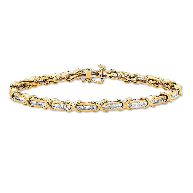 Previously Owned Baguette Diamond Bracelet 1 ct tw 10K Yellow Gold