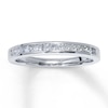 Thumbnail Image 0 of Previously Owned Wedding Band 1/3 ct tw Princess-cut Diamonds 14K White Gold