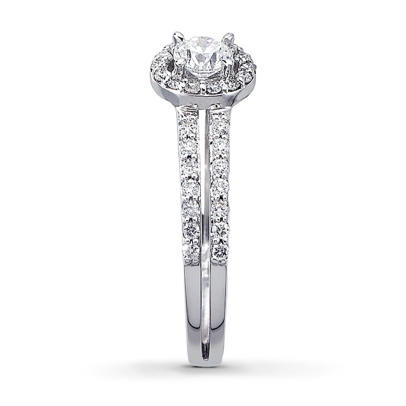 Previously Owned Diamond Engagement Ring 5/8 ct tw Round-cut 14K White Gold