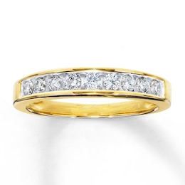 Previously Owned Diamond Wedding Band 3/8 ct tw Round-cut 14K Yellow Gold