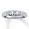 Previously Owned Three-Stone Engagement Ring 1/2 ct tw Diamonds 14K White Gold