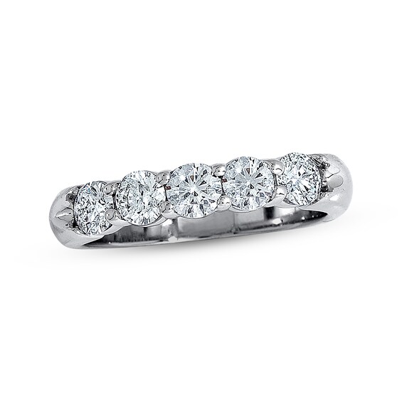 Previously Owned Diamond Anniversary Band 1 ct tw Round-cut 18K White Gold