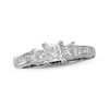 Thumbnail Image 0 of Previously Owned Diamond Three-Stone Engagement Ring 1 ct tw Princess-cut 14K White Gold