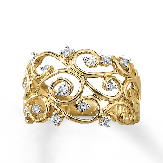 Previously Owned Diamond Ring 1/4 ct tw 10K Yellow Gold
