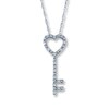Previously Owned Necklace 1/10 ct tw Diamonds 10K White Gold