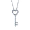 Thumbnail Image 1 of Previously Owned Necklace 1/10 ct tw Diamonds 10K White Gold 18&quot;
