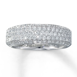 Previously Owned Diamond Anniversary Band 1 ct tw Round-cut 14K White Gold