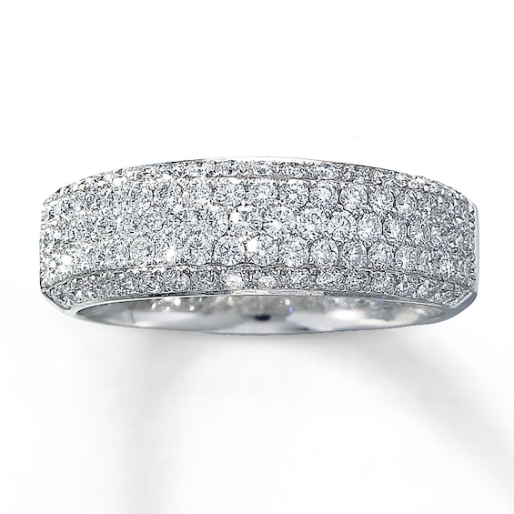 Previously Owned Diamond Anniversary Band 1 ct tw Round-cut 14K White Gold