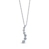 Thumbnail Image 1 of Previously Owned Diamond Journey Necklace 1-1/2 ct tw 14K White Gold