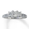 Thumbnail Image 0 of Previously Owned 3-Stone Diamond Ring 1 ct tw Radiant-cut 14K White Gold