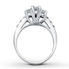 Thumbnail Image 1 of Previously Owned 3-Stone Diamond Ring 1 ct tw Radiant-cut 14K White Gold