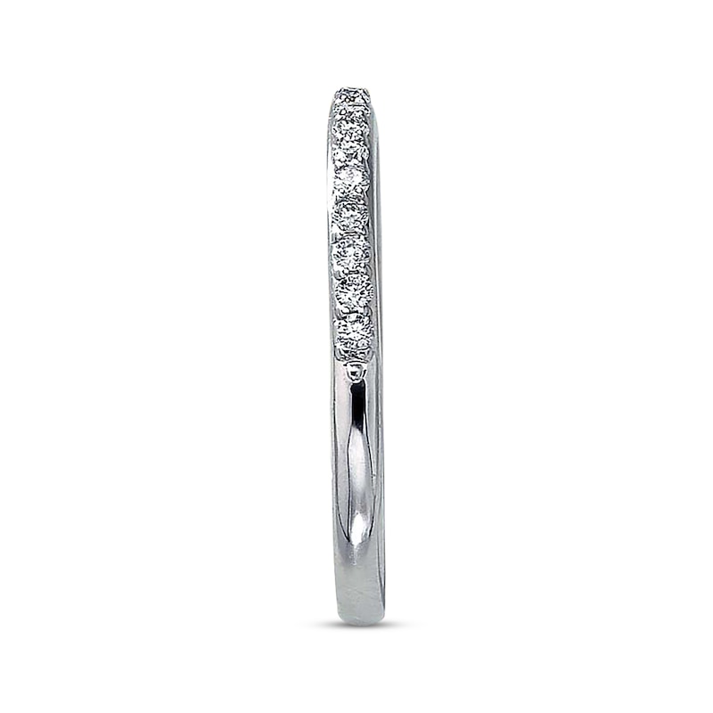 Main Image 3 of Previously Owned Diamond Wedding Band 1/5 ct tw Round-cut 14K White Gold