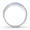 Thumbnail Image 2 of Previously Owned Men's Wedding Band 1/4 ct tw Square-cut Diamonds 14K White Gold